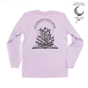Take the Time (Front Pocket) w/ To Expand Your Mind (Back) - LONG SLEEVE COMFORT COLORS TEE Little Mama Shirt Shop