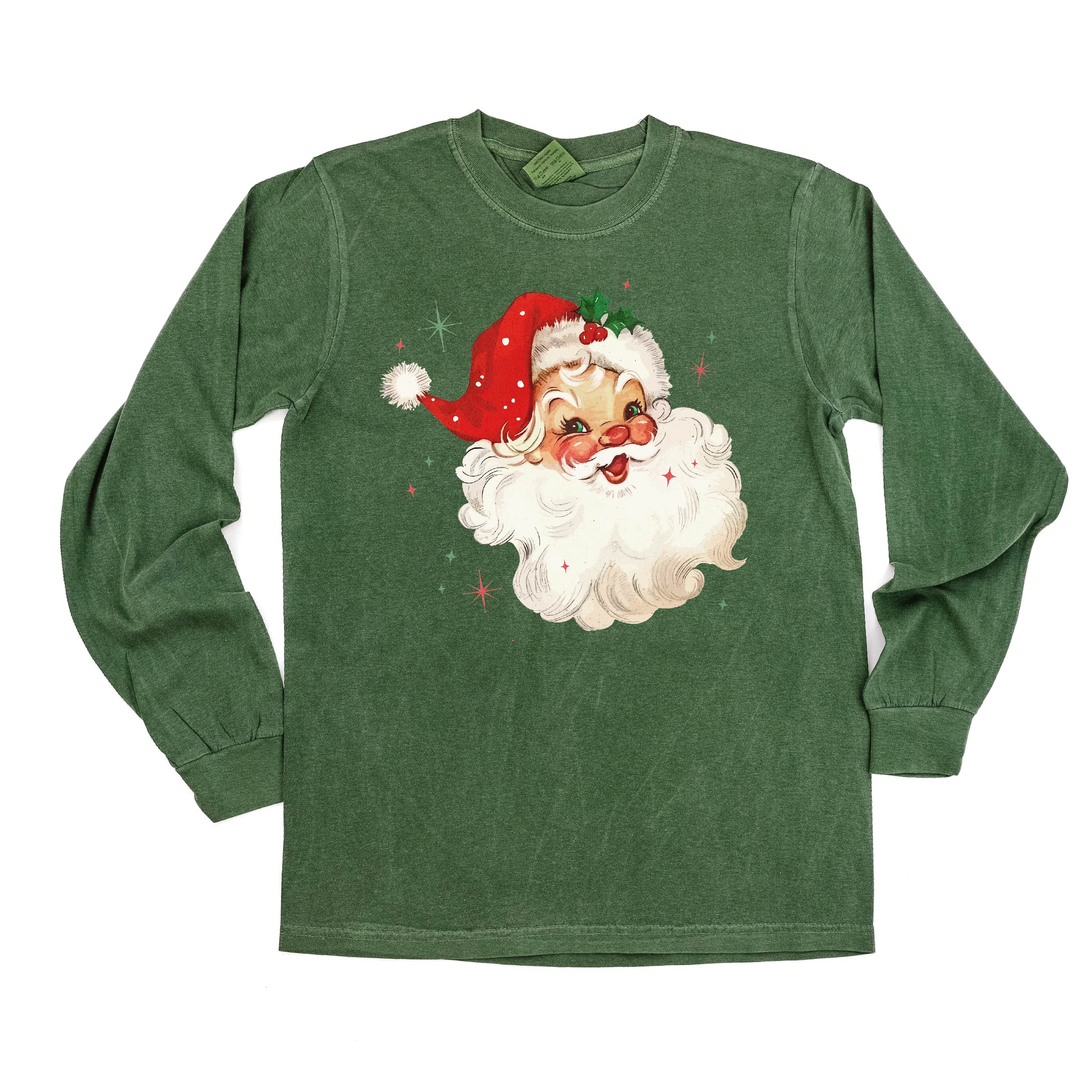 LS_comfort_colors_long_sleeve_watercolor_Santa_little_mama_shirt_shop