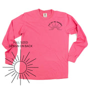 You Are My Sunshine Pocket Design w/ Full Sun on Back - LONG SLEEVE COMFORT COLORS TEE Little Mama Shirt Shop