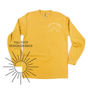You Are My Sunshine Pocket Design w/ Full Sun on Back - LONG SLEEVE COMFORT COLORS TEE Little Mama Shirt Shop