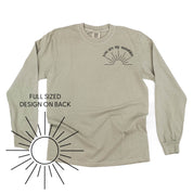 You Are My Sunshine Pocket Design w/ Full Sun on Back - LONG SLEEVE COMFORT COLORS TEE Little Mama Shirt Shop