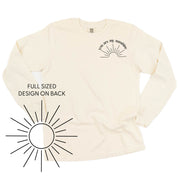 You Are My Sunshine Pocket Design w/ Full Sun on Back - LONG SLEEVE COMFORT COLORS TEE Little Mama Shirt Shop