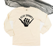 Stay Spooky Skelly Hand - Long Sleeve Comfort Colors Tee Little Mama Shirt Shop