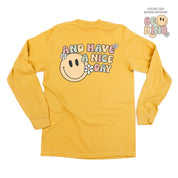 Be Kind Pocket on Front w/ And Have a Nice Day on Back - Long Sleeve Comfort Colors Tee Little Mama Shirt Shop