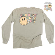 Be Kind Pocket on Front w/ And Have a Nice Day on Back - Long Sleeve Comfort Colors Tee Little Mama Shirt Shop