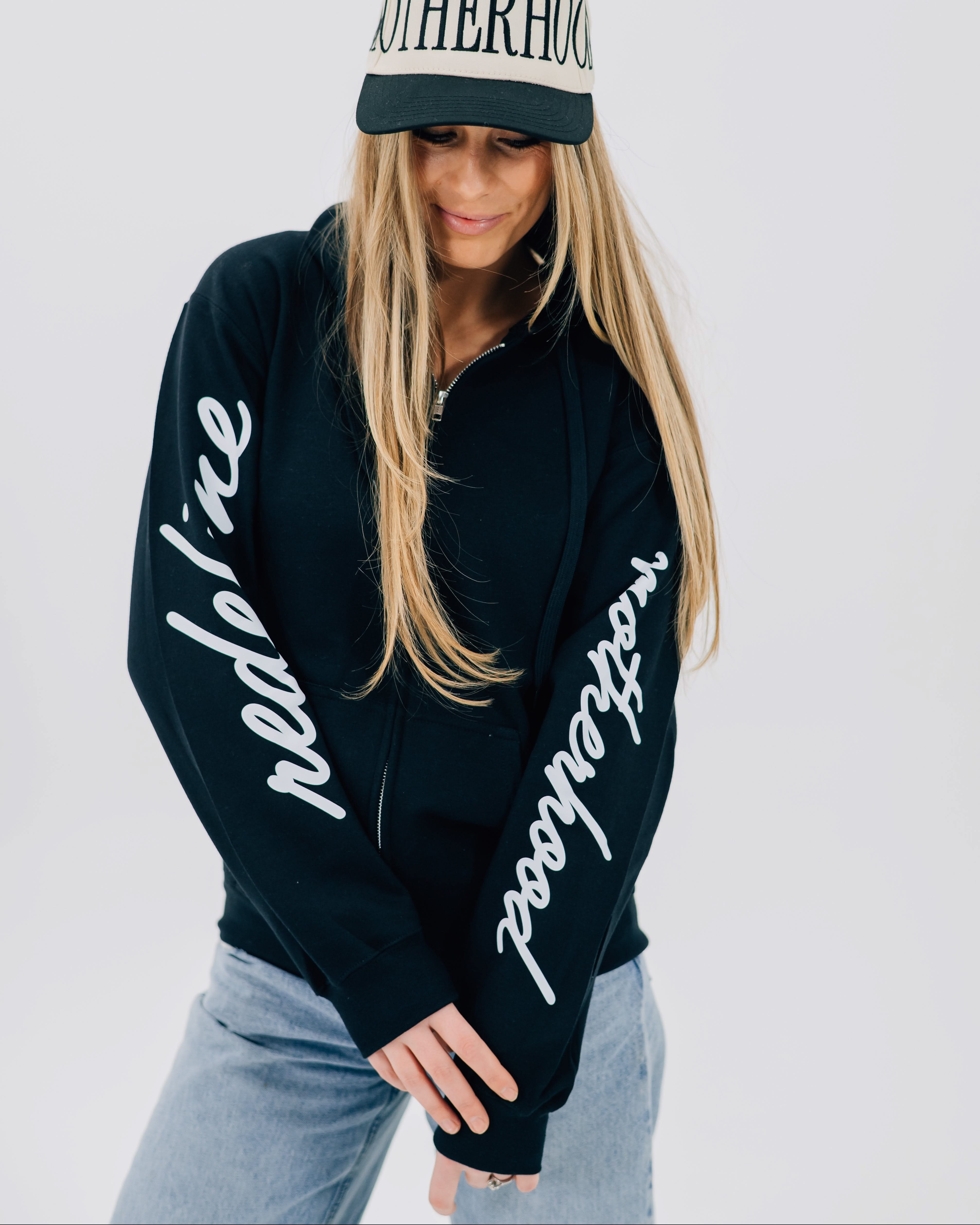 Redefine Motherhood – Women's Full Zip Sweatshirt | Little Mama Shirt Shop Little Mama Shirt Shop LLC