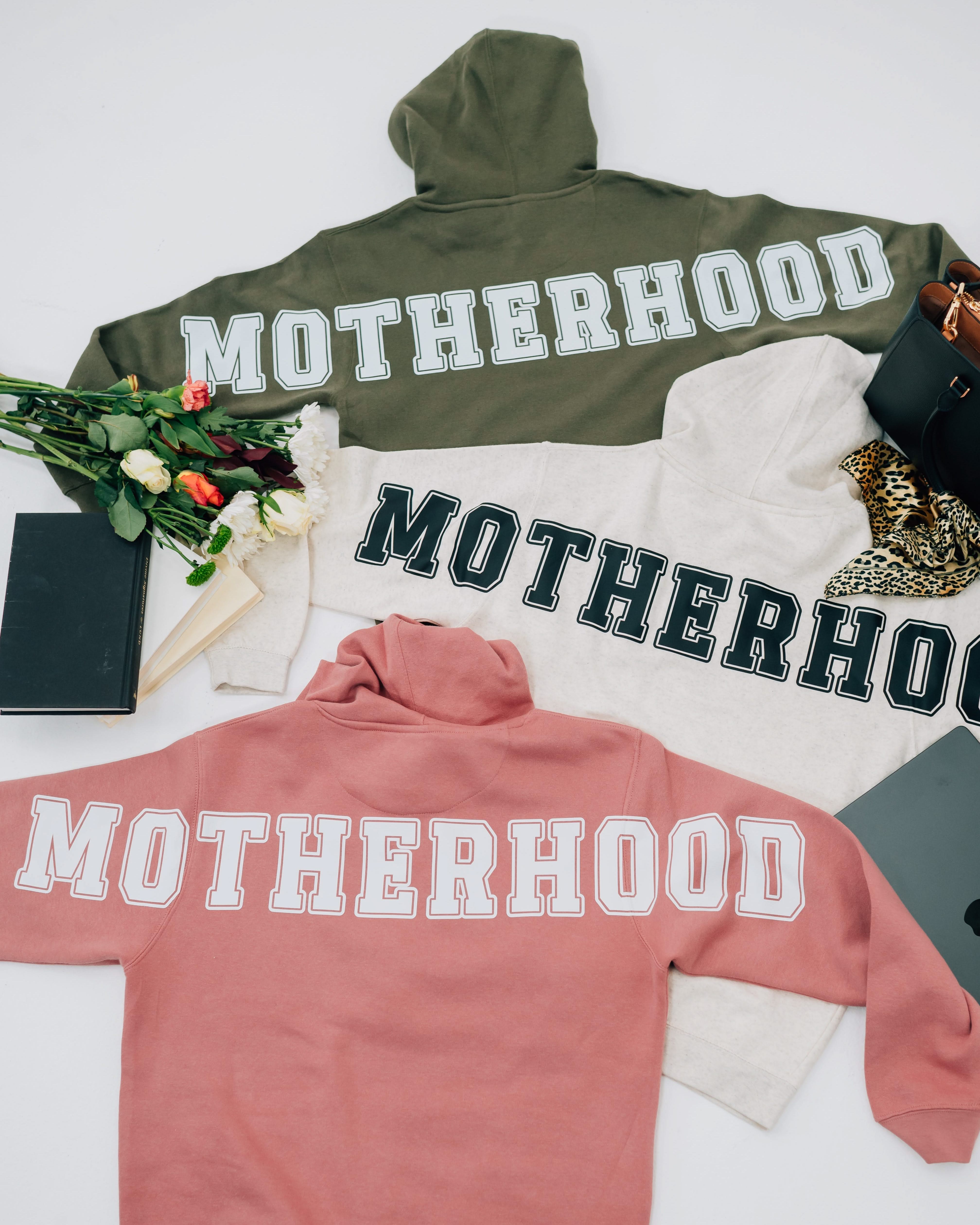Motherhood Elevated Fleece Hoodie – Customizable Year Embroidery | Little Mama Shirt Shop Little Mama Shirt Shop LLC