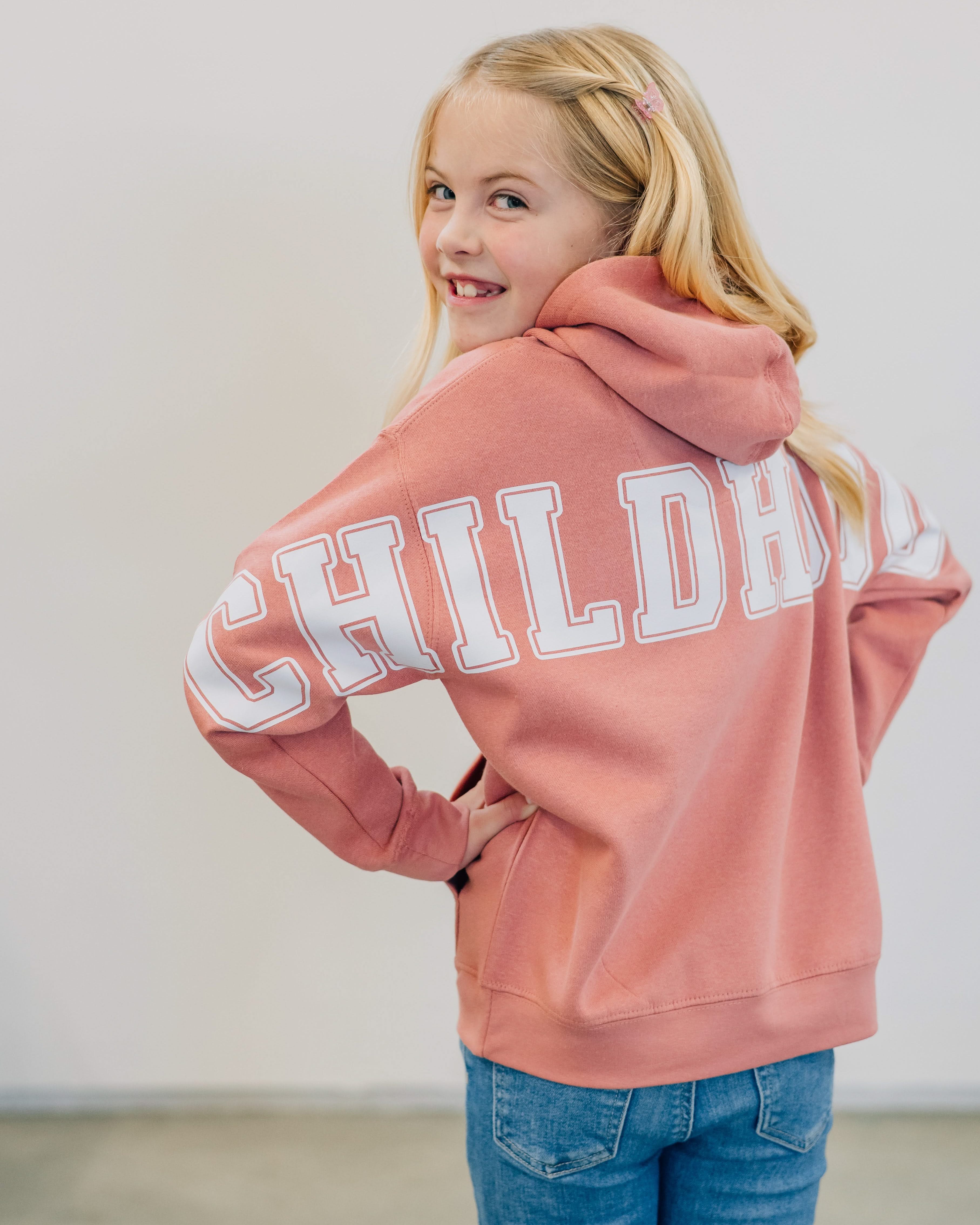 Childhood Elevated Fleece Hoodie – Customizable Year Embroidery Youth | Little Mama Shirt Shop Little Mama Shirt Shop LLC