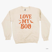 LOVE MY BOO - Singular - (Bats) - Basic Fleece Crewneck Little Mama Shirt Shop LLC