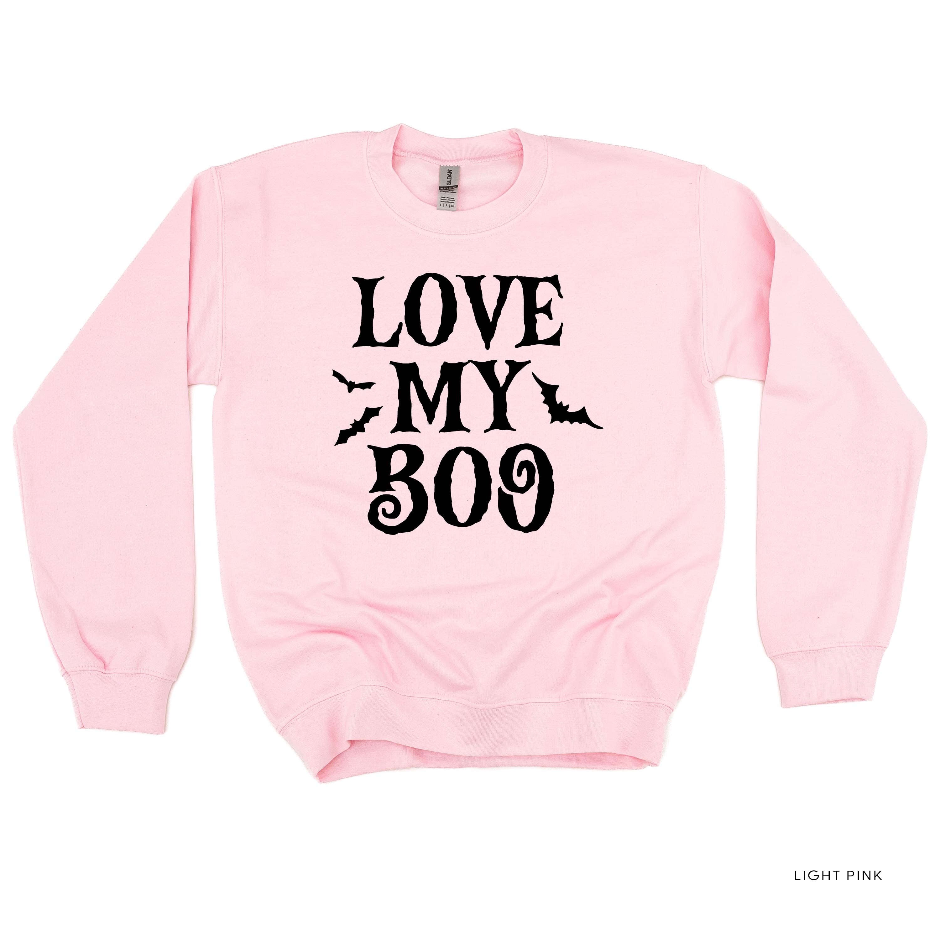 LOVE MY BOO - Singular - (Bats) - Basic Fleece Crewneck Little Mama Shirt Shop LLC
