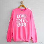 LOVE MY BOO - Singular - (Bats) - Basic Fleece Crewneck Little Mama Shirt Shop LLC