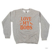 LOVE MY BOOS - Plural - (Bats) - Basic Fleece Crewneck Little Mama Shirt Shop LLC