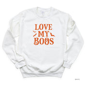 LOVE MY BOOS - Plural - (Bats) - Basic Fleece Crewneck Little Mama Shirt Shop LLC