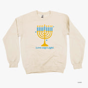 Love And Light - Hanukkah - BASIC Fleece Little Mama Shirt Shop LLC