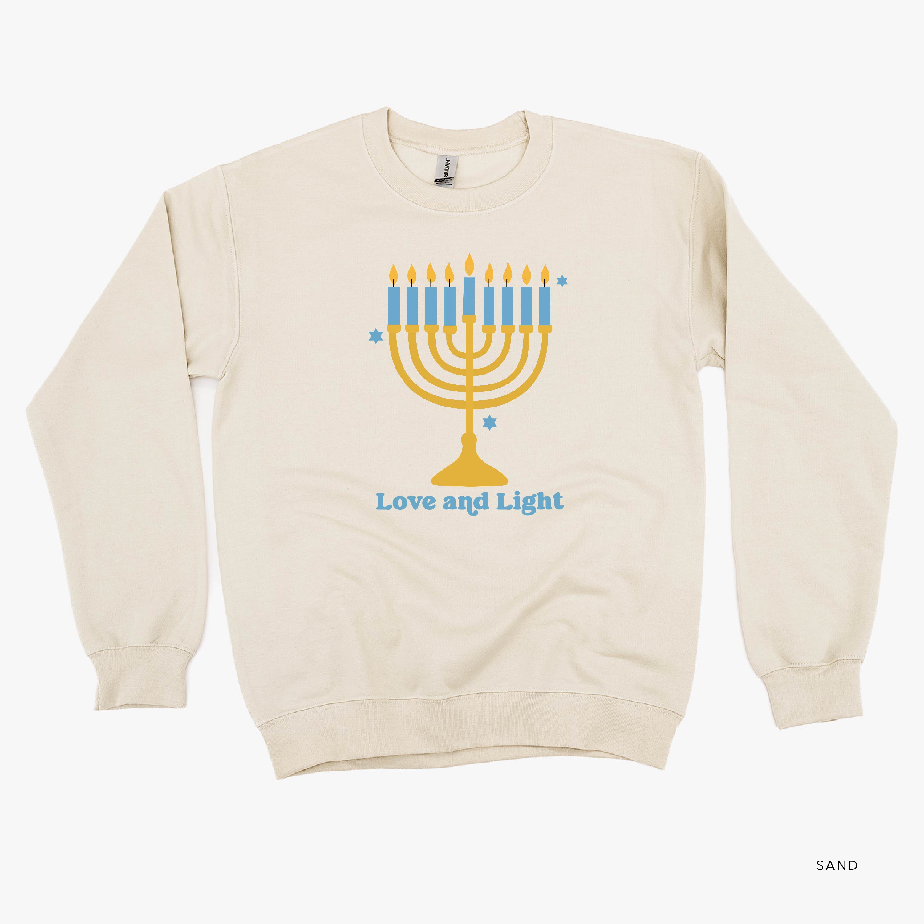 Love And Light - Hanukkah - BASIC Fleece Little Mama Shirt Shop LLC