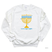 Love And Light - Hanukkah - BASIC Fleece Little Mama Shirt Shop LLC