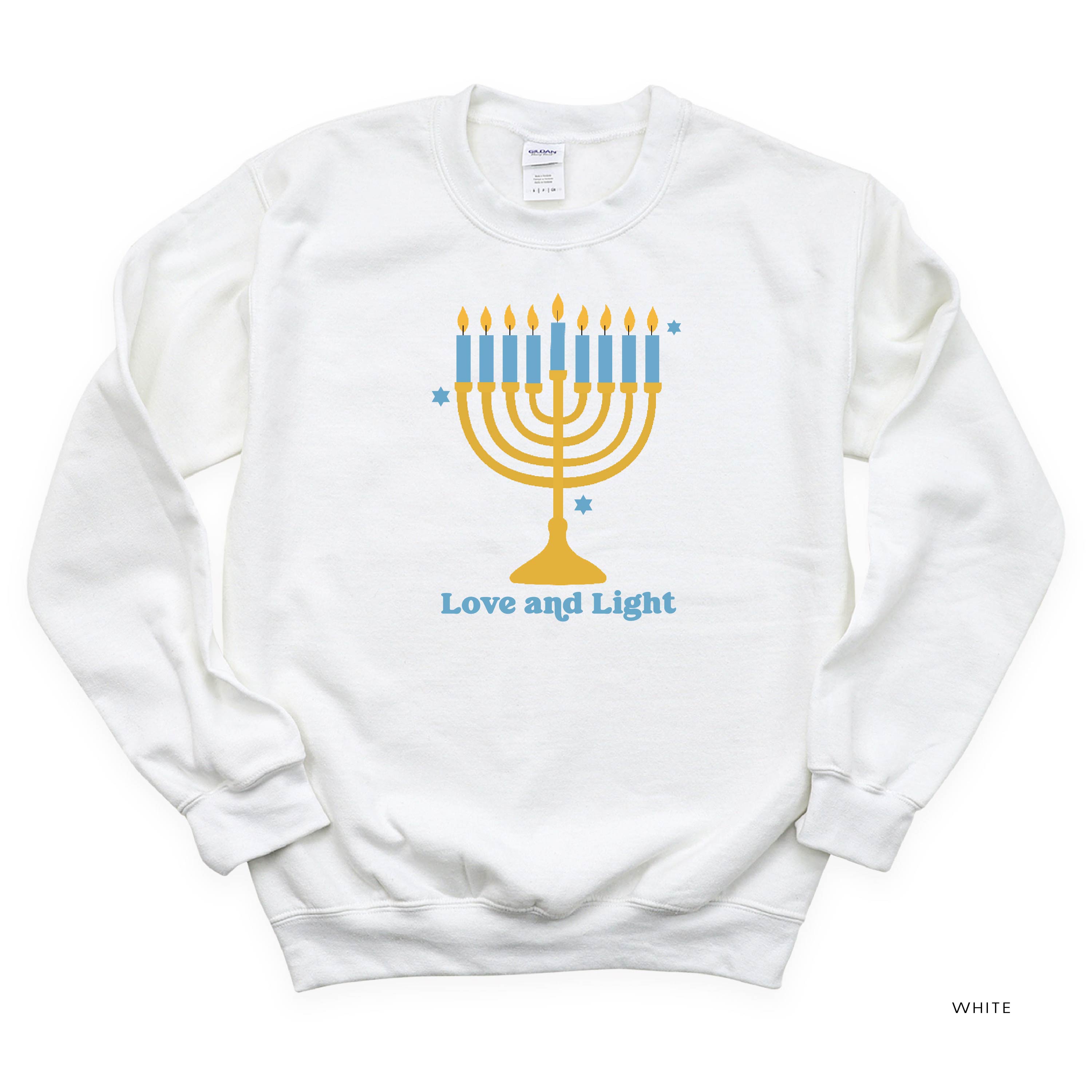 Love And Light - Hanukkah - BASIC Fleece Little Mama Shirt Shop LLC