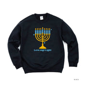 Love And Light - Hanukkah - BASIC Fleece Little Mama Shirt Shop LLC