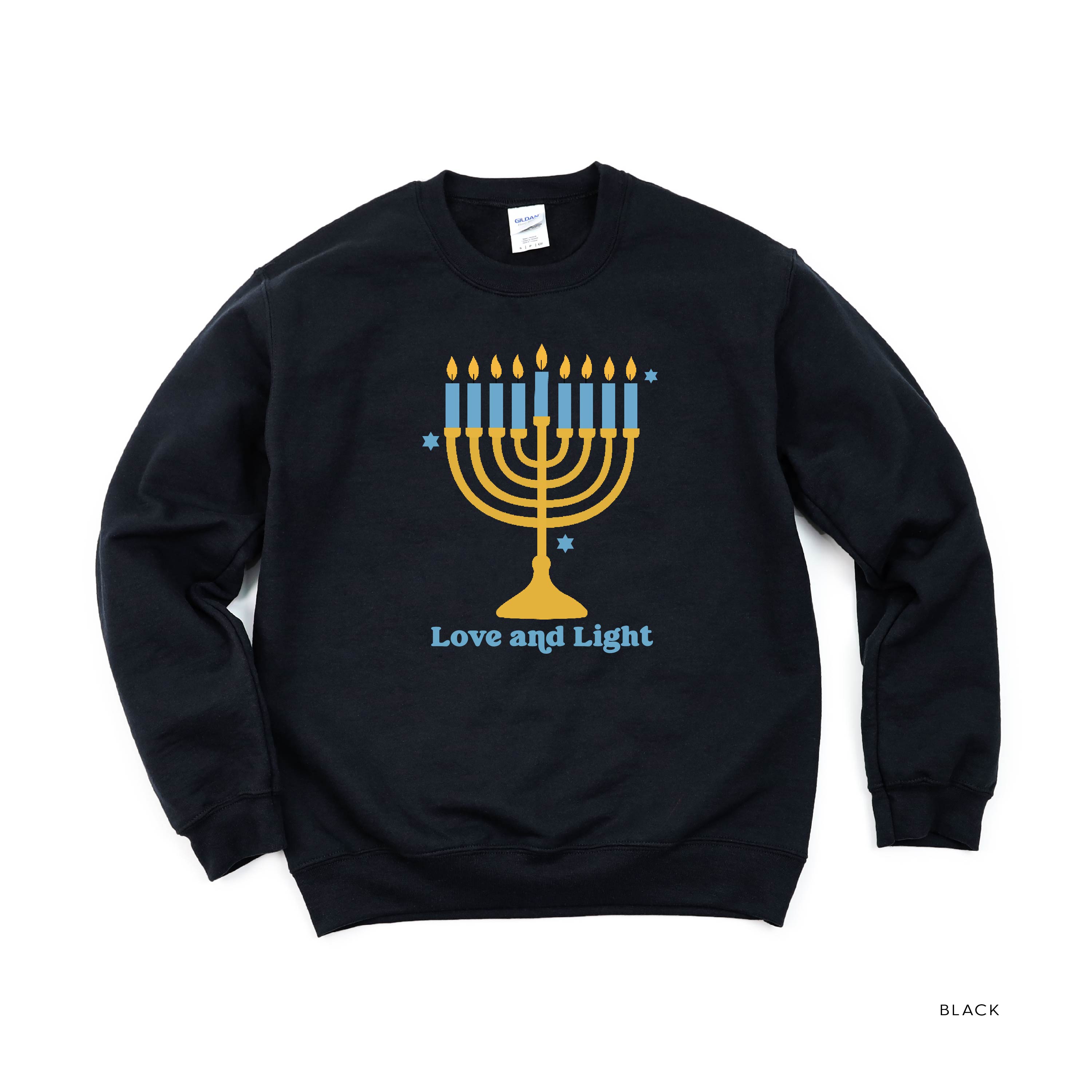 Love And Light - Hanukkah - BASIC Fleece Little Mama Shirt Shop LLC