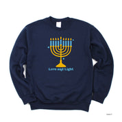 Love And Light - Hanukkah - BASIC Fleece Little Mama Shirt Shop LLC