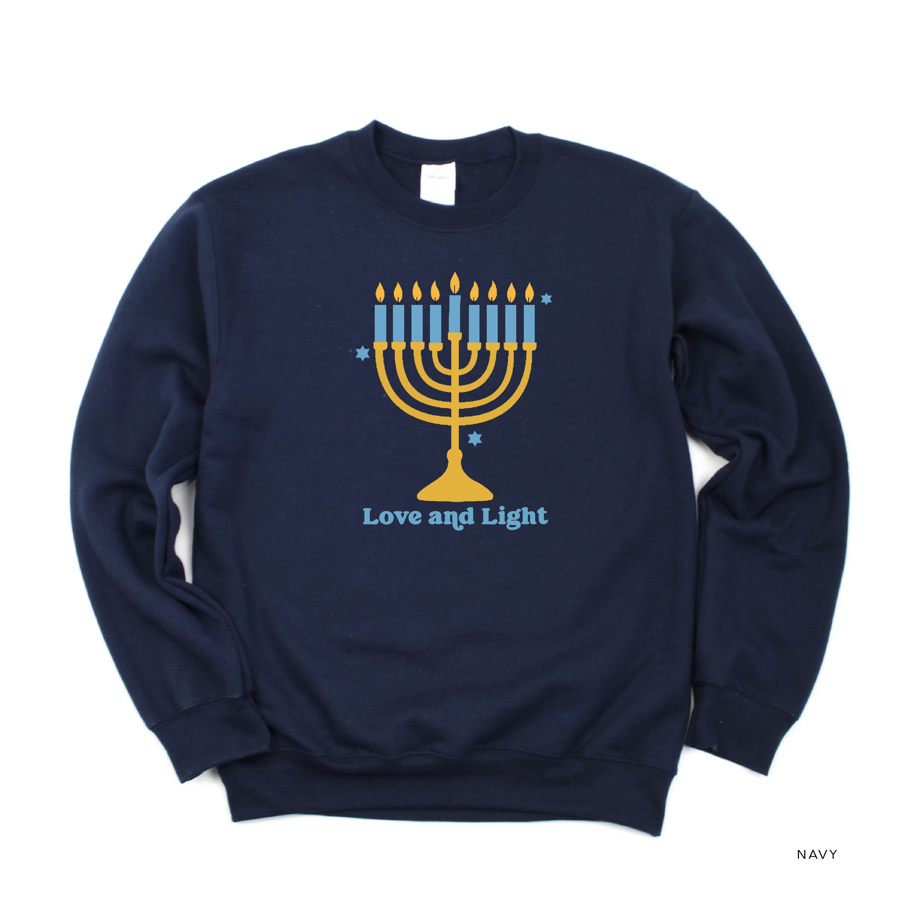Love And Light - Hanukkah - BASIC Fleece Little Mama Shirt Shop LLC
