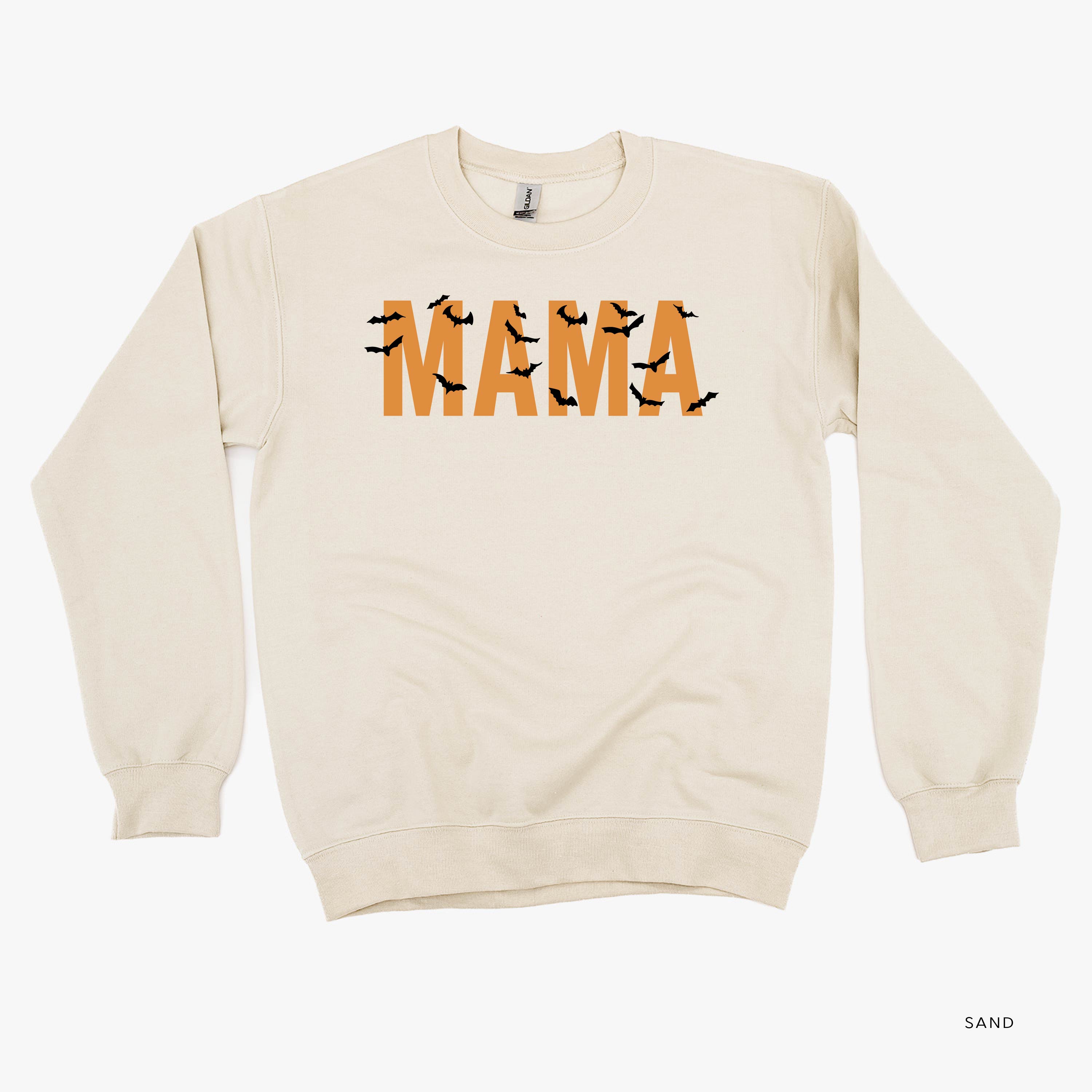 MAMA - Bats - Basic Fleece Crewneck Little Mama Shirt Shop LLC