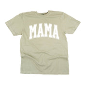 Mama - Varsity Outline - Comfort Colors Tee Little Mama Shirt Shop LLC