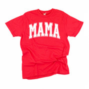 Mama - Varsity Outline - Comfort Colors Tee Little Mama Shirt Shop LLC