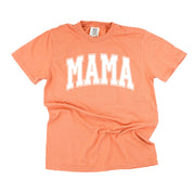 Mama - Varsity Outline - Comfort Colors Tee Little Mama Shirt Shop LLC