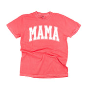Mama - Varsity Outline - Comfort Colors Tee Little Mama Shirt Shop LLC