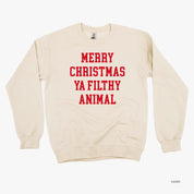 Merry Christmas Ya Filthy Animal - BASIC Fleece Little Mama Shirt Shop LLC