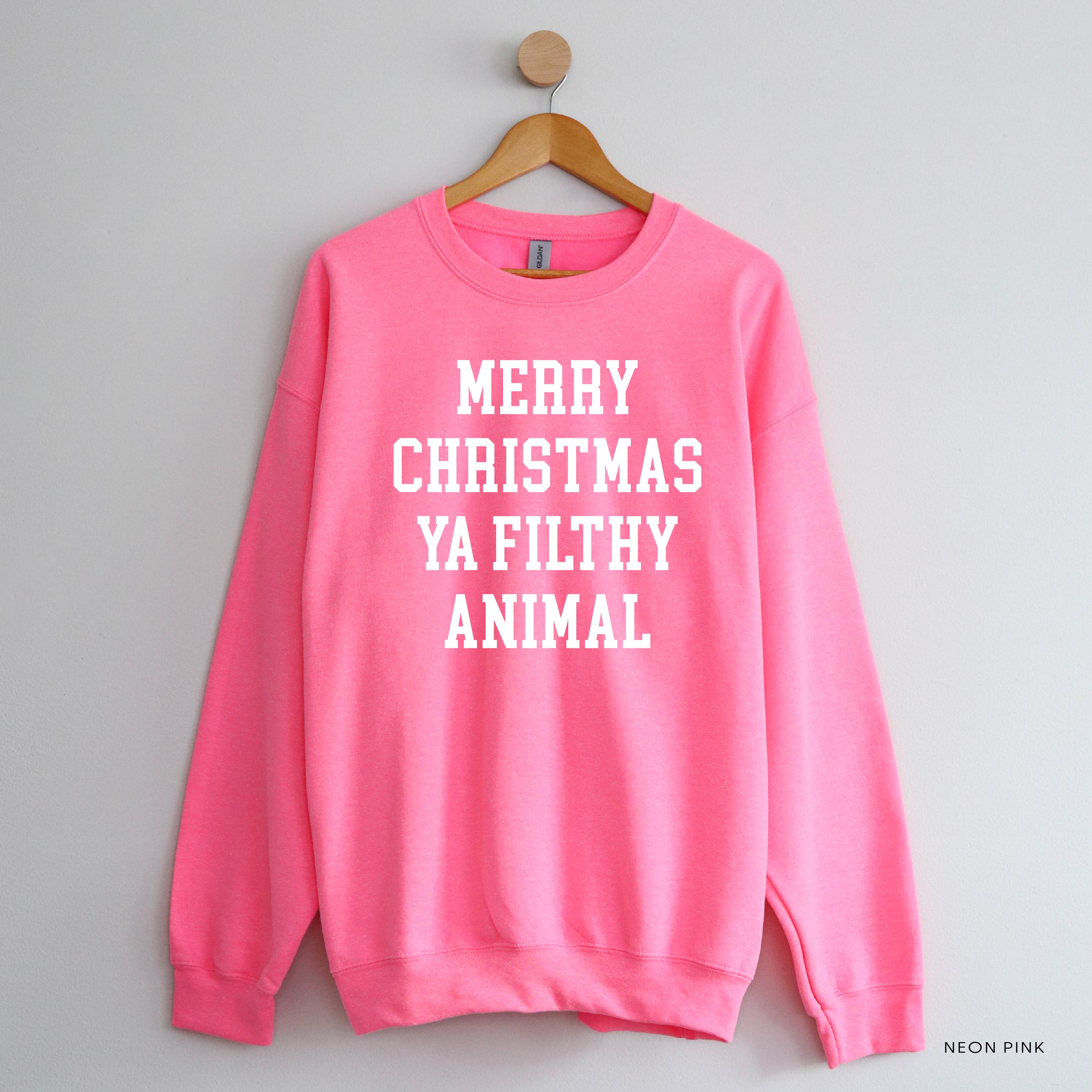 Merry Christmas Ya Filthy Animal - BASIC Fleece Little Mama Shirt Shop LLC