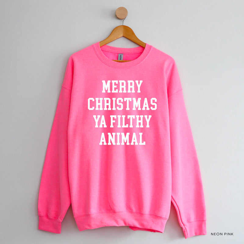 Merry Christmas Ya Filthy Animal - BASIC Fleece