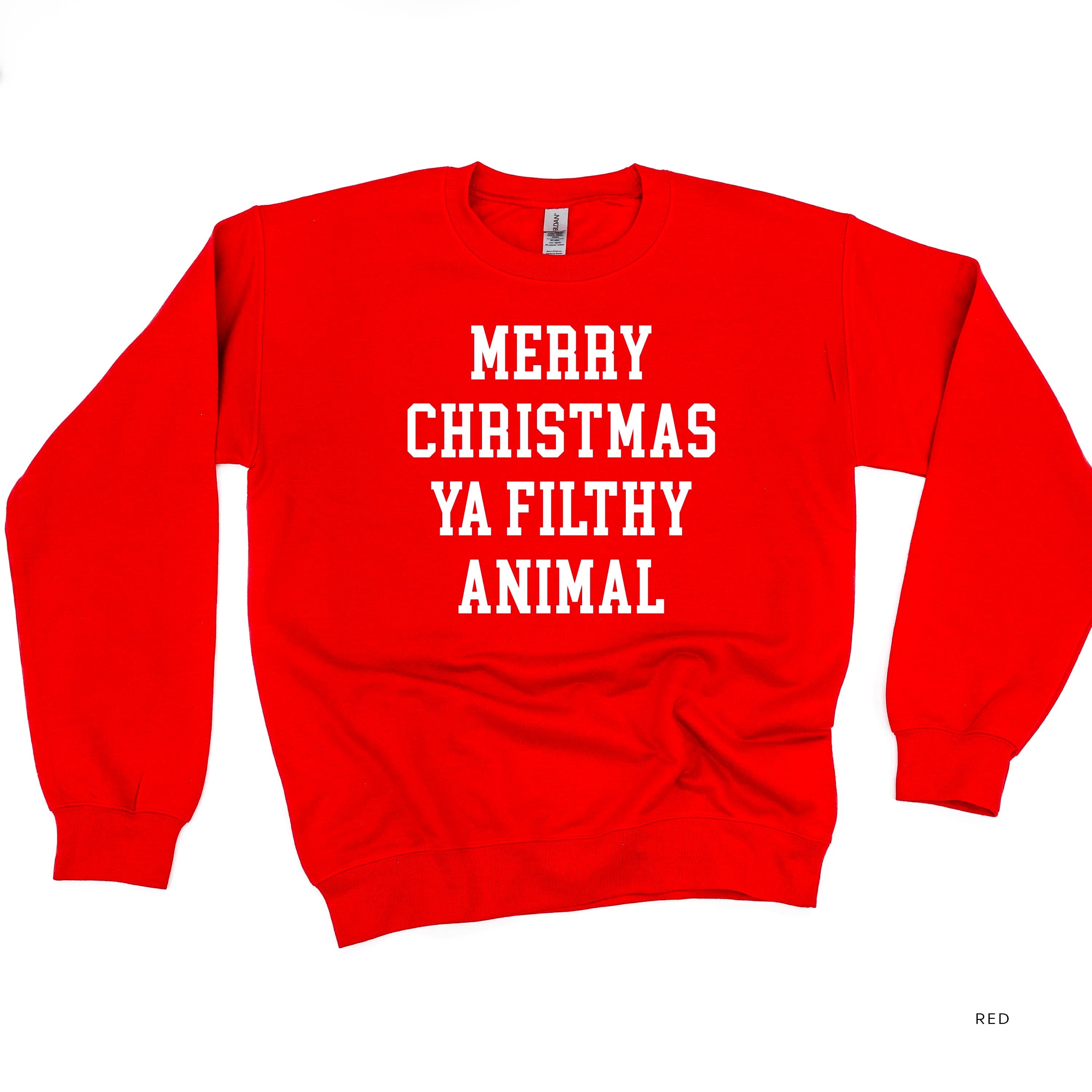 Merry Christmas Ya Filthy Animal - BASIC Fleece Little Mama Shirt Shop LLC