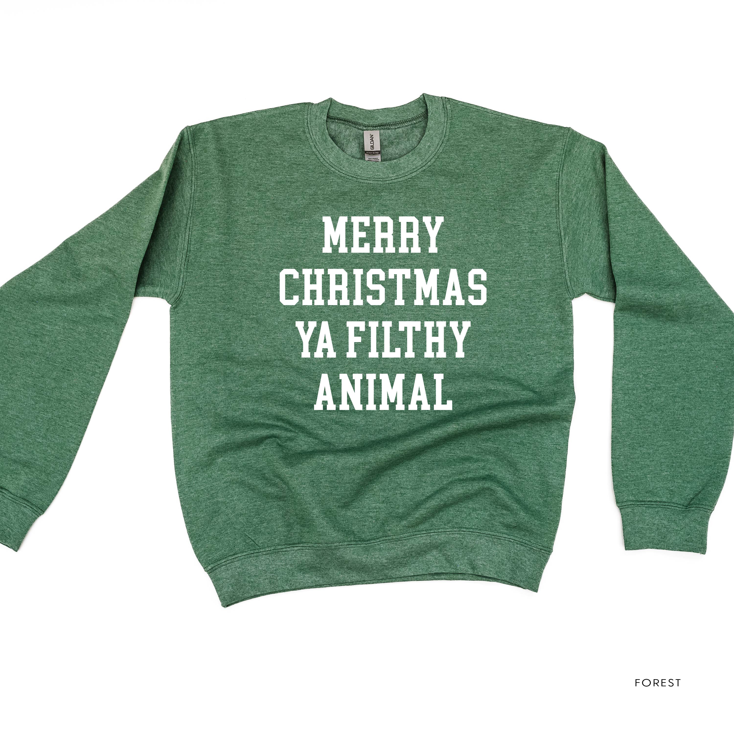 Merry Christmas Ya Filthy Animal - BASIC Fleece Little Mama Shirt Shop LLC