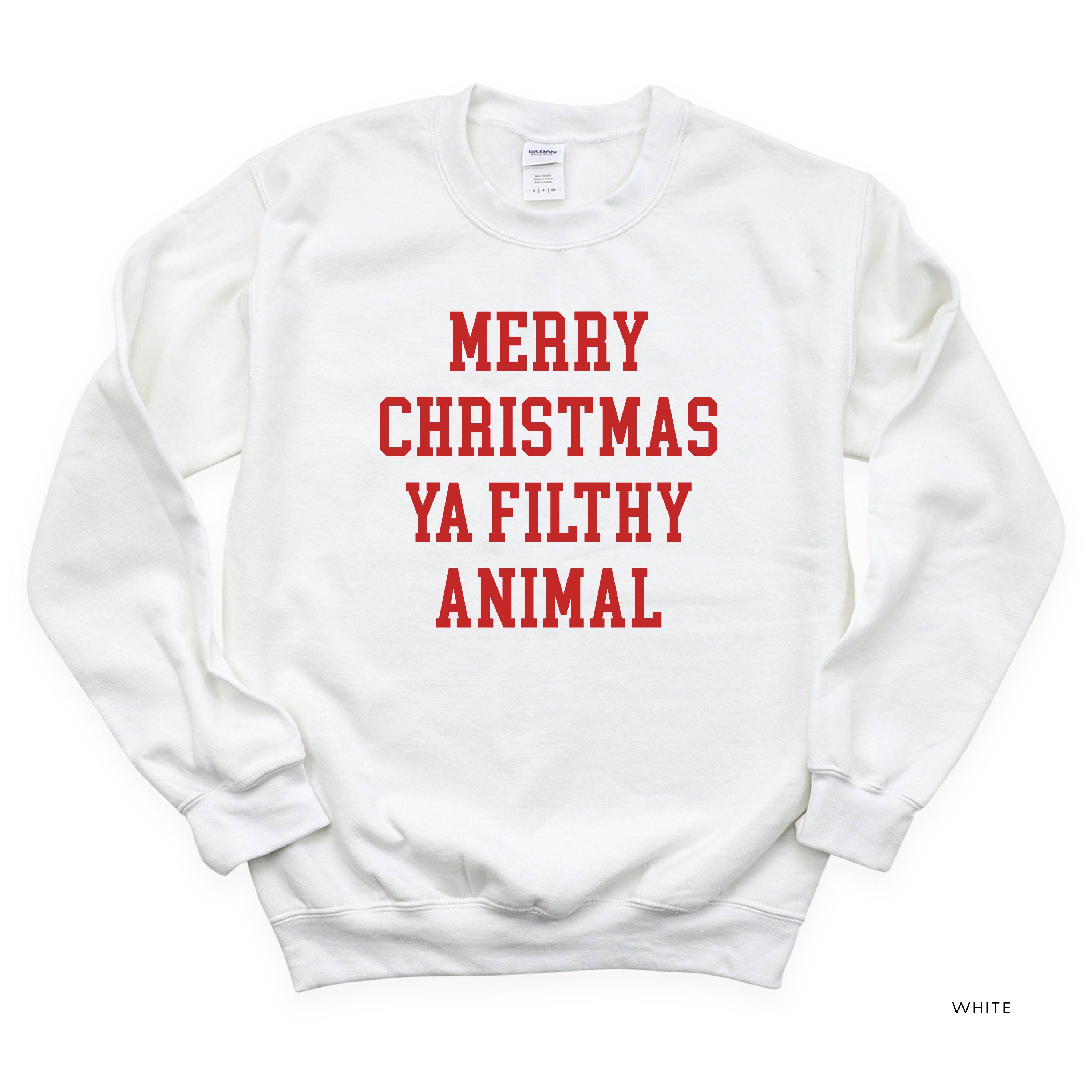 Merry Christmas Ya Filthy Animal - BASIC Fleece Little Mama Shirt Shop LLC