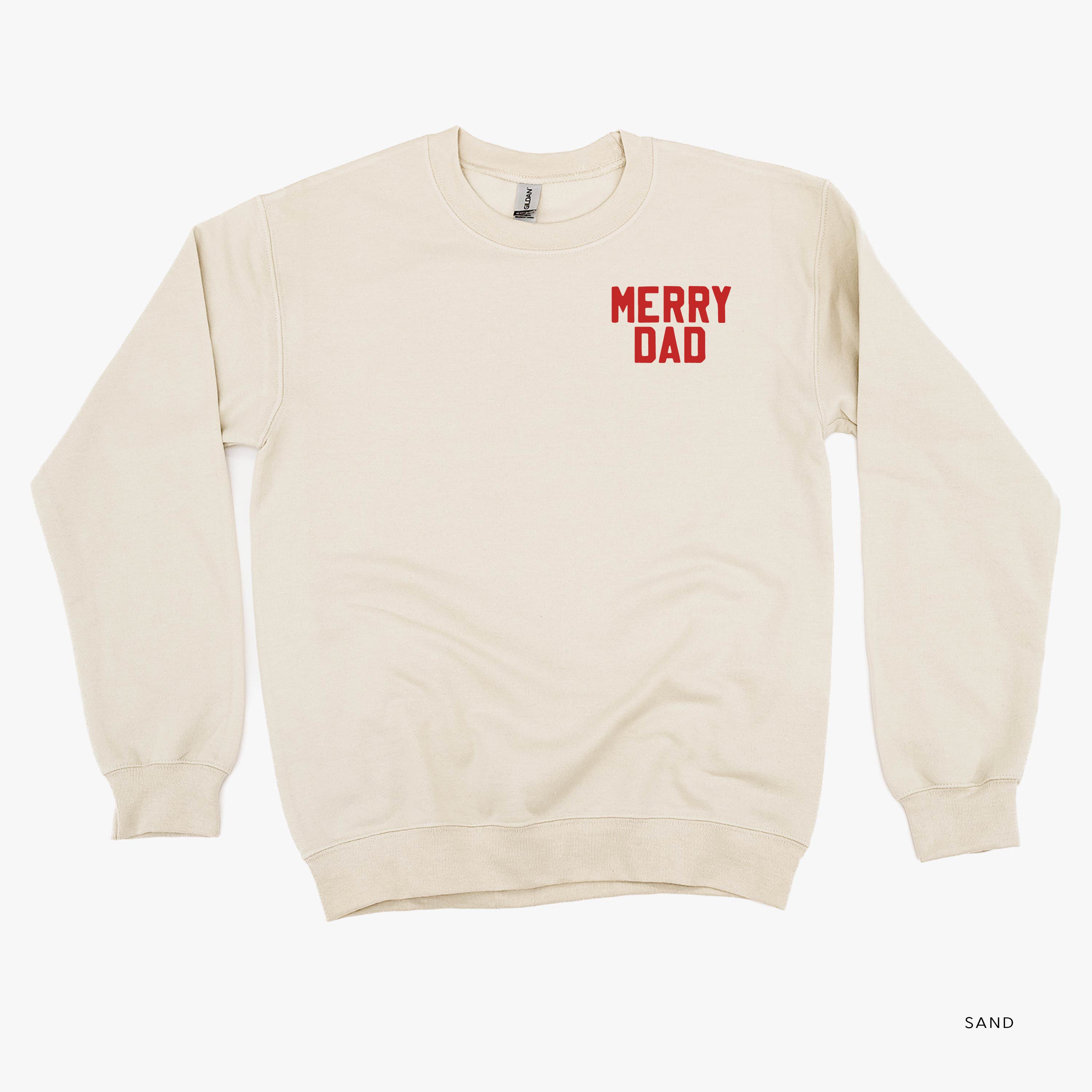 Merry Dad (pocket) - BASIC Fleece Little Mama Shirt Shop LLC