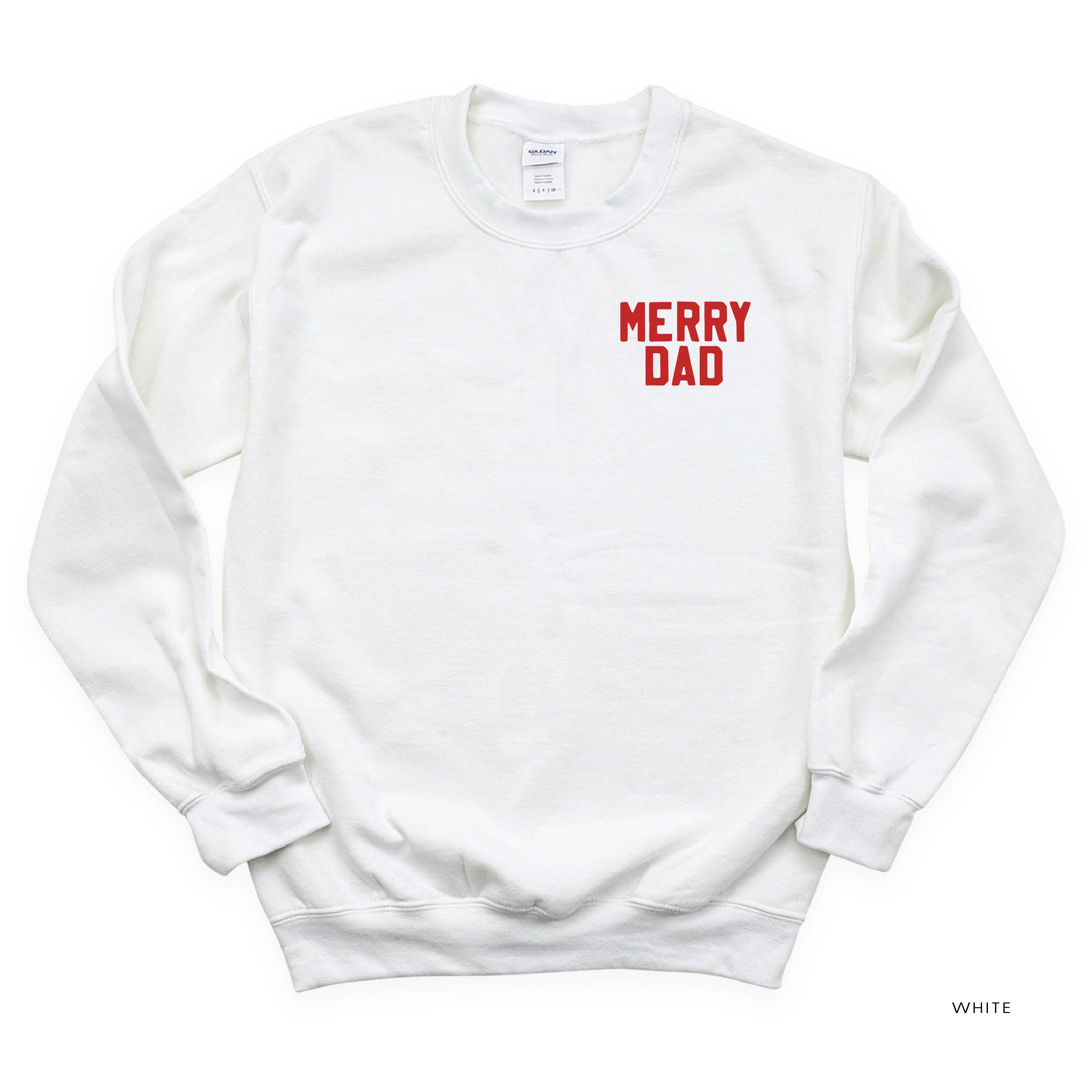 Merry Dad (pocket) - BASIC Fleece Little Mama Shirt Shop LLC