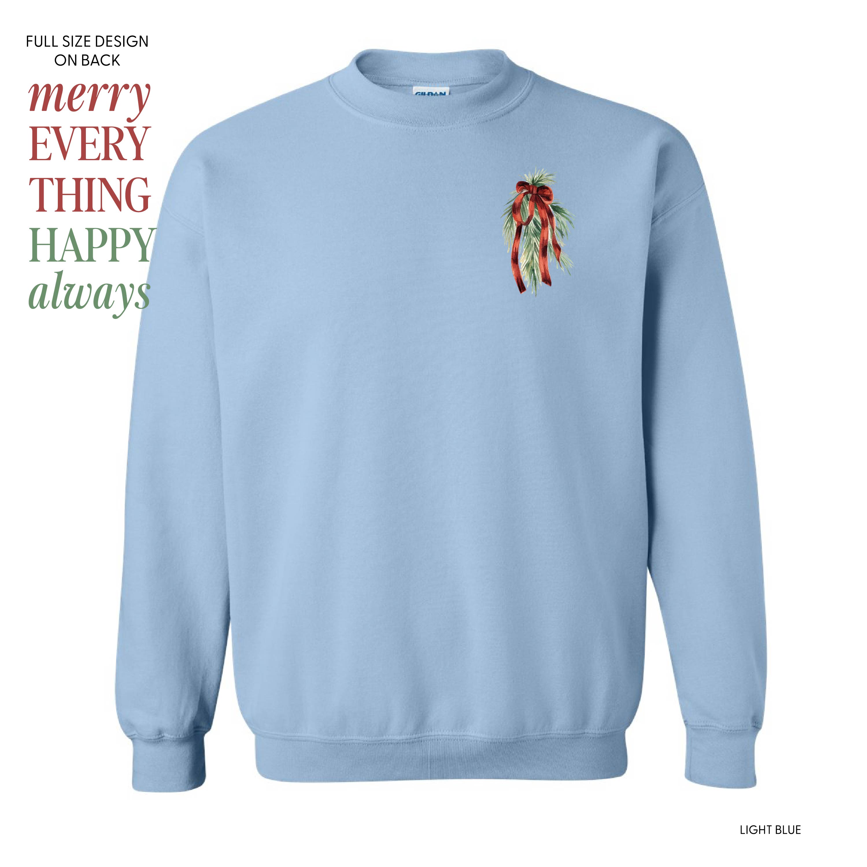 Merry Everything Happy Always (pf&b) - BASIC Fleece Little Mama Shirt Shop LLC