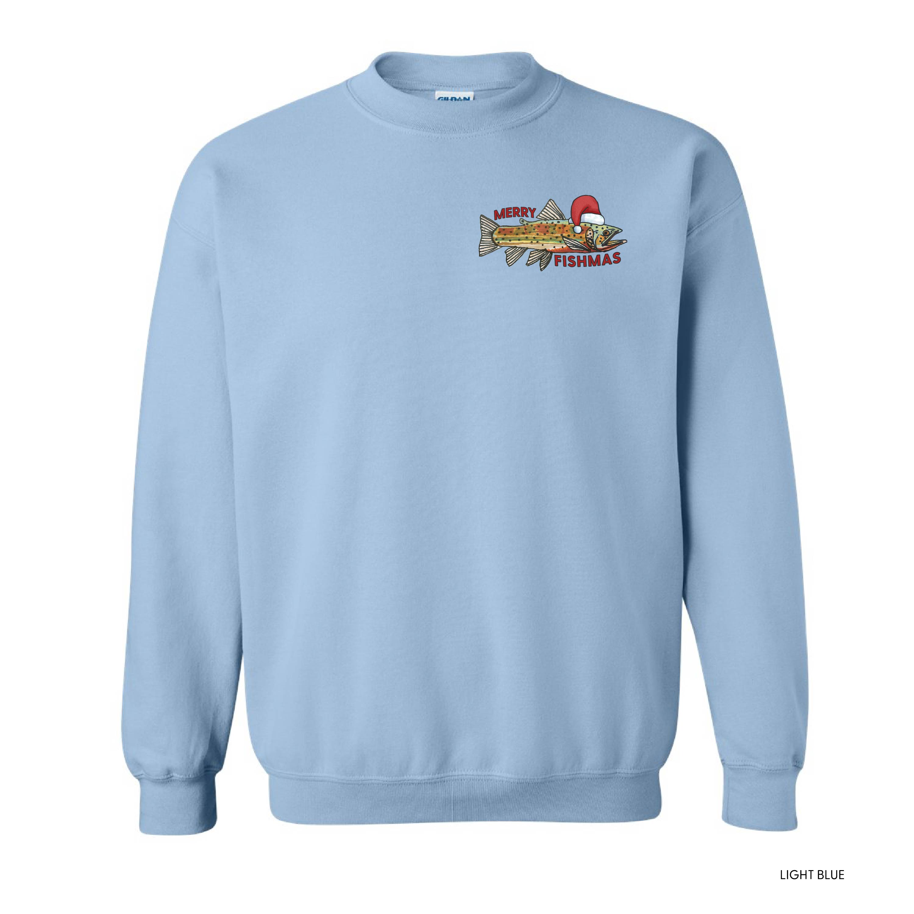 Merry Fishmas (pocket) - BASIC Fleece Little Mama Shirt Shop LLC