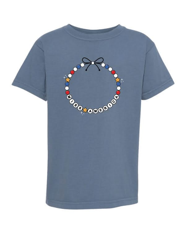 Miss America Beaded Bracelet Graphic T-Shirt - Youth Little Mama Shirt Shop LLC