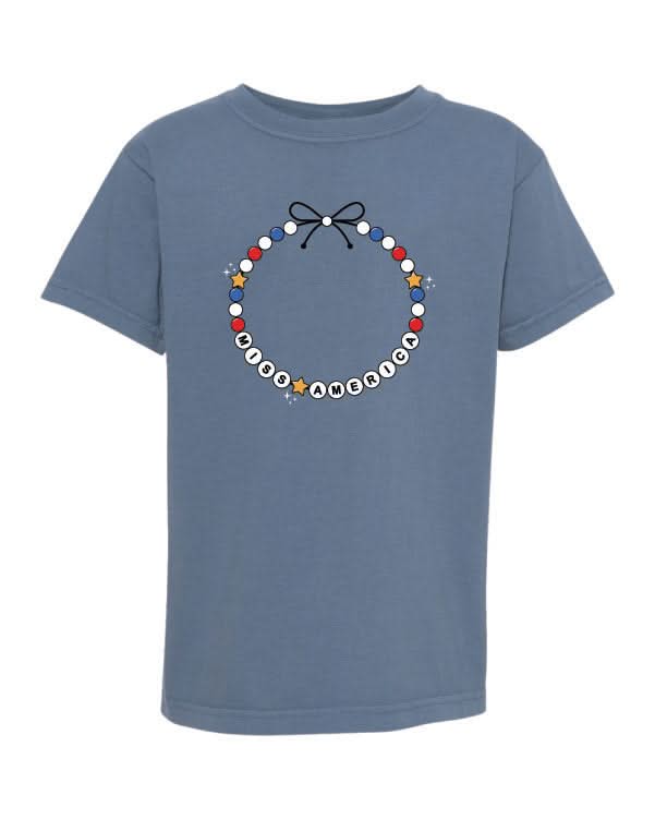 Miss America Beaded Bracelet Graphic T-Shirt - Youth Little Mama Shirt Shop LLC