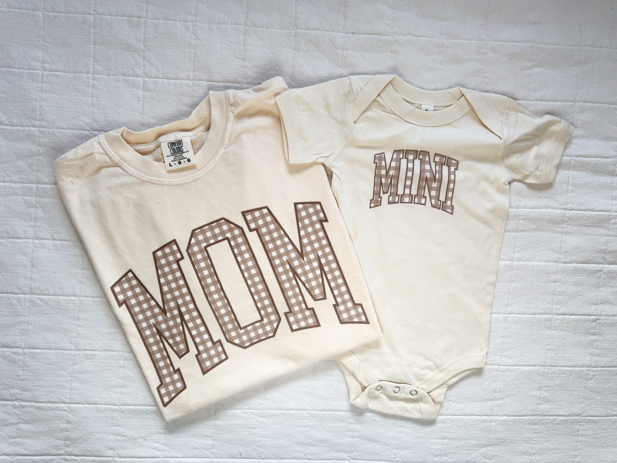 Natural Coordinating Tee Set | Little Mama Shirt Shop Little Mama Shirt Shop LLC