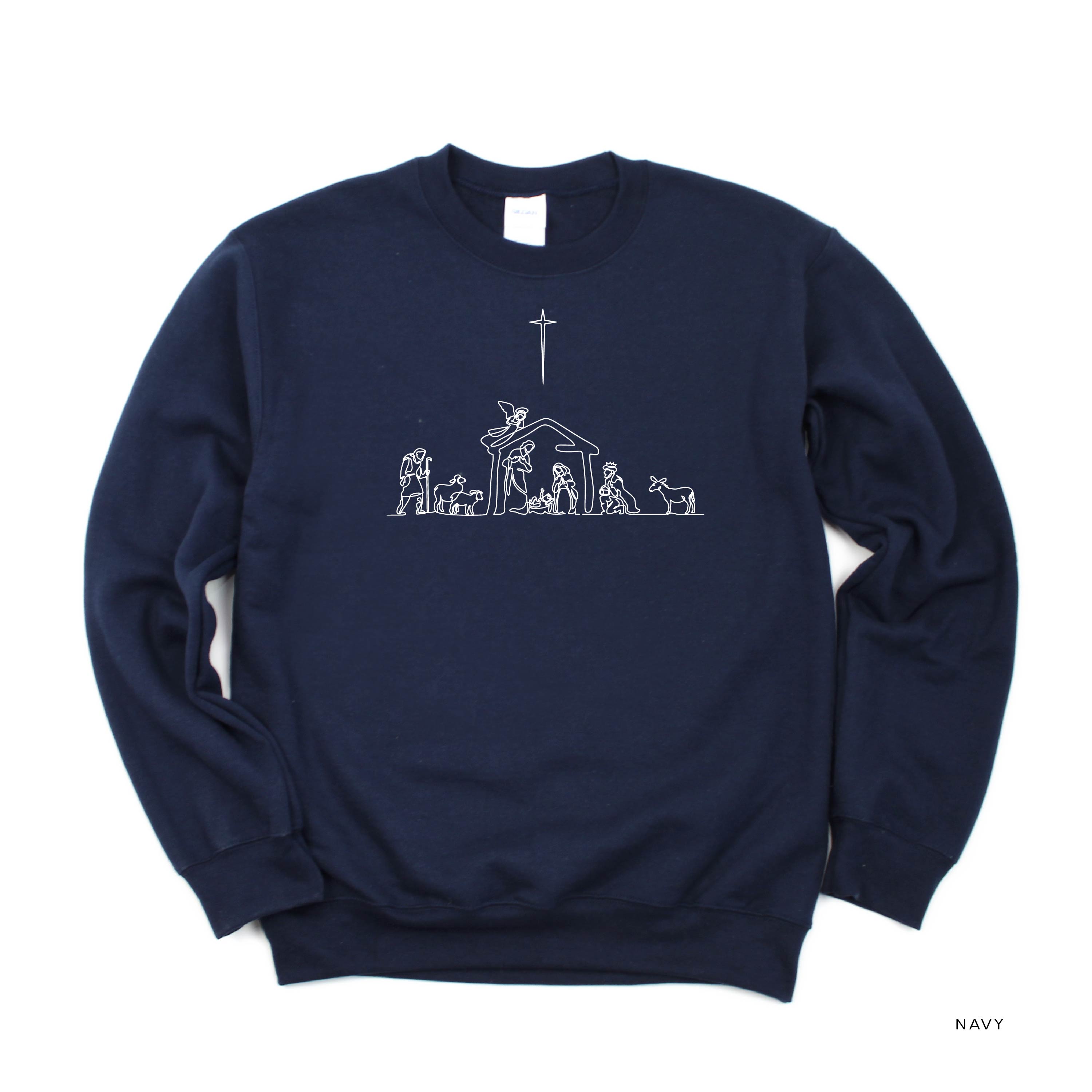 Nativity Scene - BASIC Fleece Little Mama Shirt Shop LLC