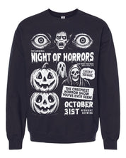 Night of Horrors - Black Basic Fleece Little Mama Shirt Shop LLC