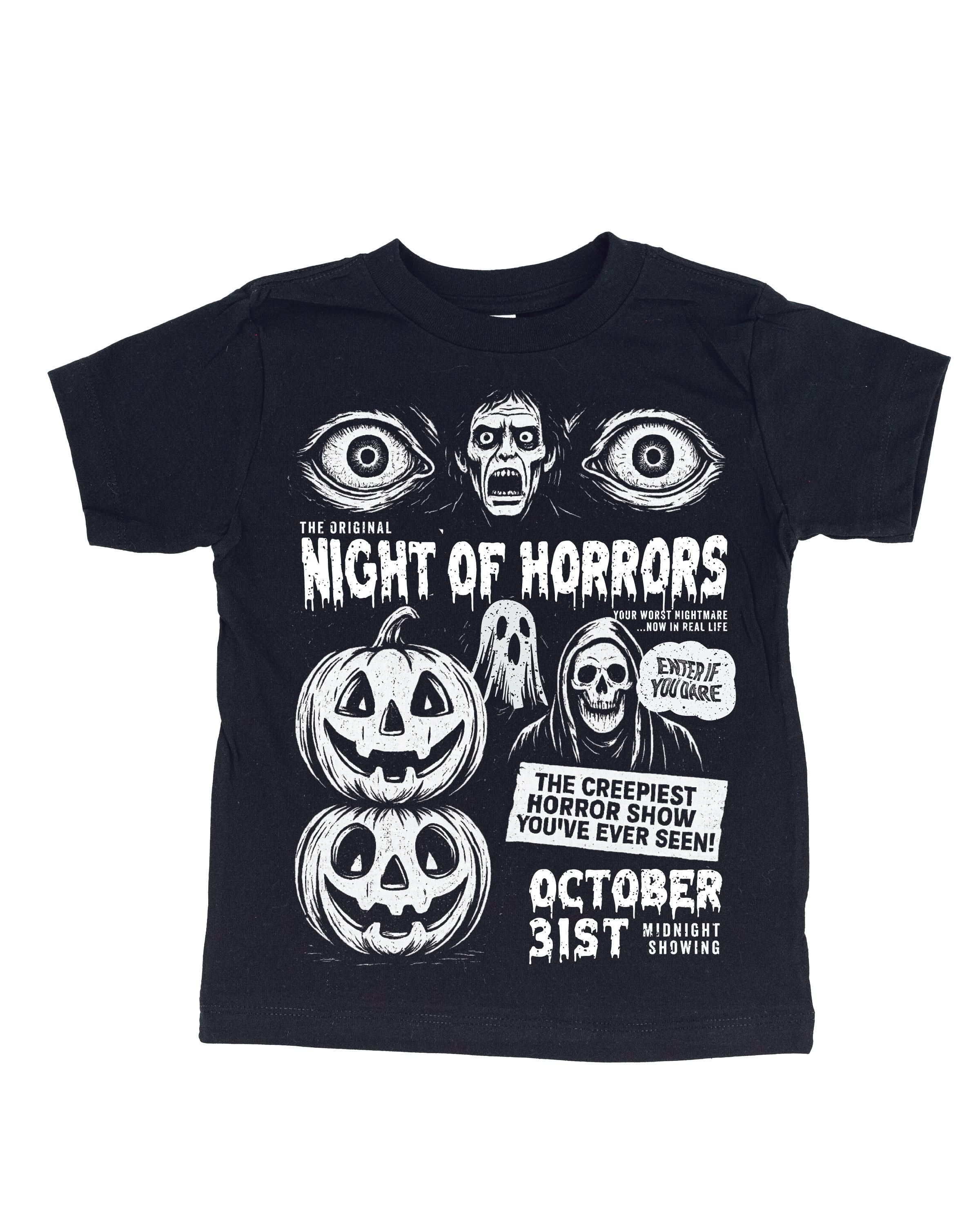 Night of Horrors - Black Child Tee Little Mama Shirt Shop