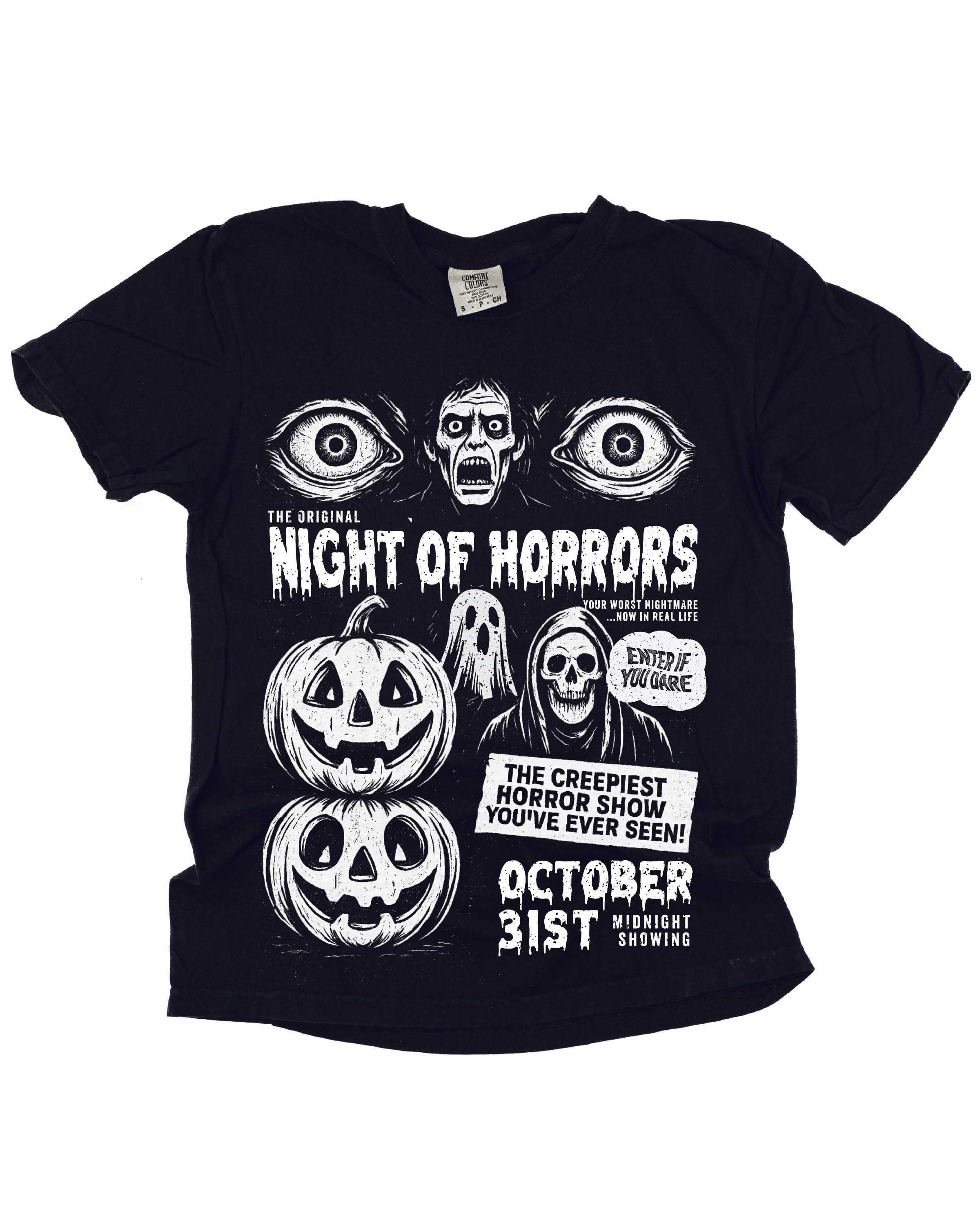 Night of Horrors - Comfort Colors Tee Little Mama Shirt Shop