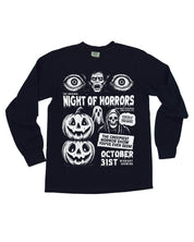 Night of Horrors - Long Sleeve Comfort Colors Tee Little Mama Shirt Shop