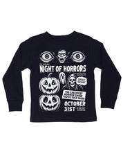 Night of Horrors - Black Child Long Sleeve Tee Little Mama Shirt Shop
