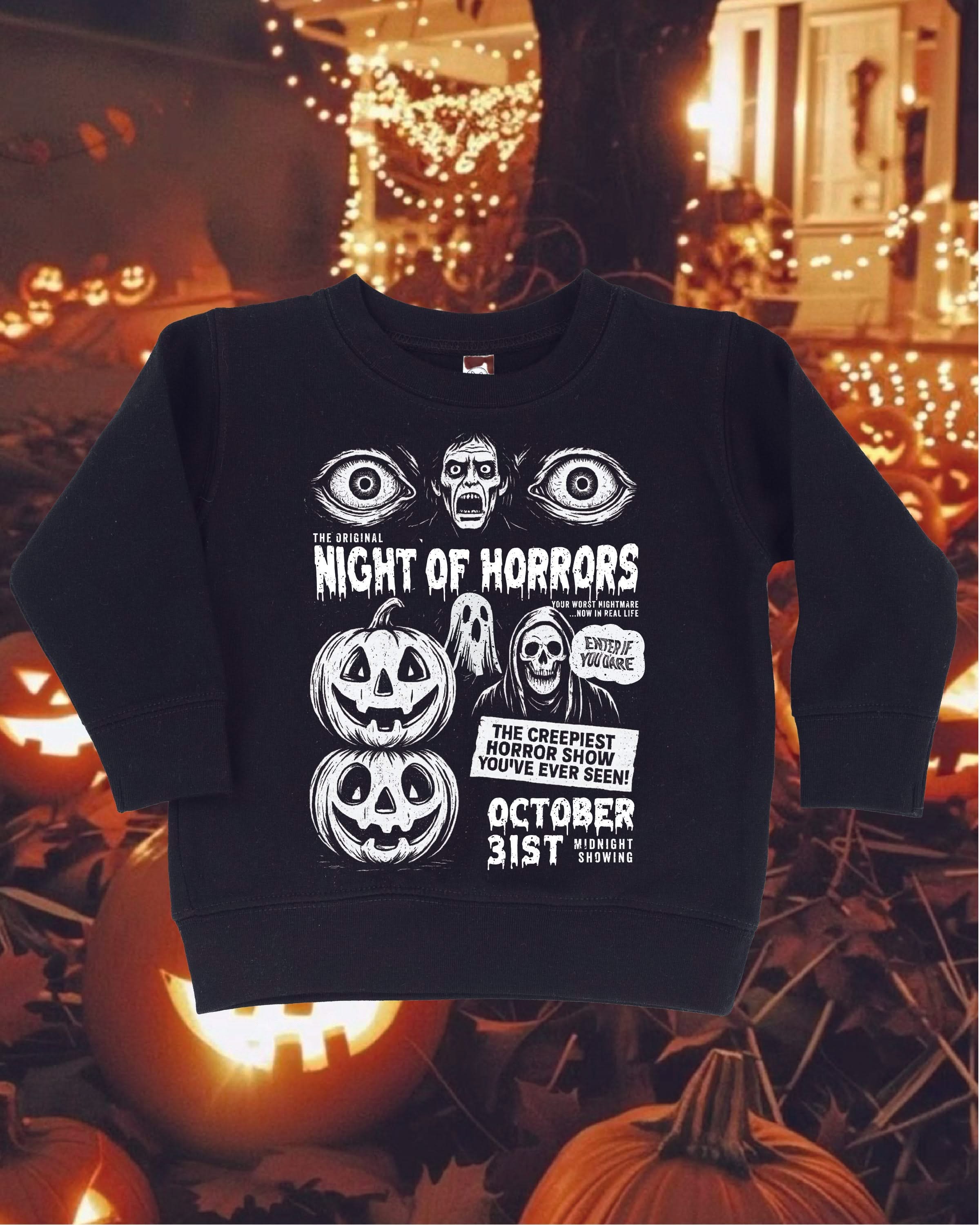 Night of Horrors - Black Child Sweater Little Mama Shirt Shop